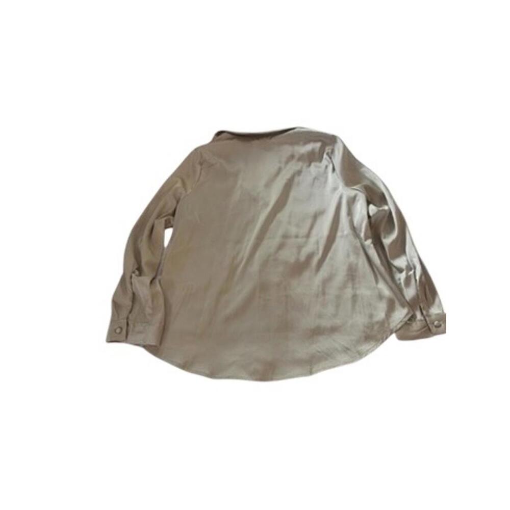 4our Dreamers Cream Satin‎ Button Up Size Small - Picture 6 of 7